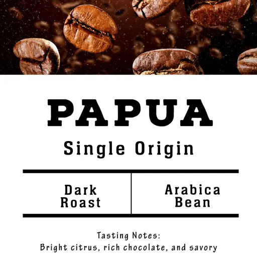 Papua Single Origin Dark Roast Coffee